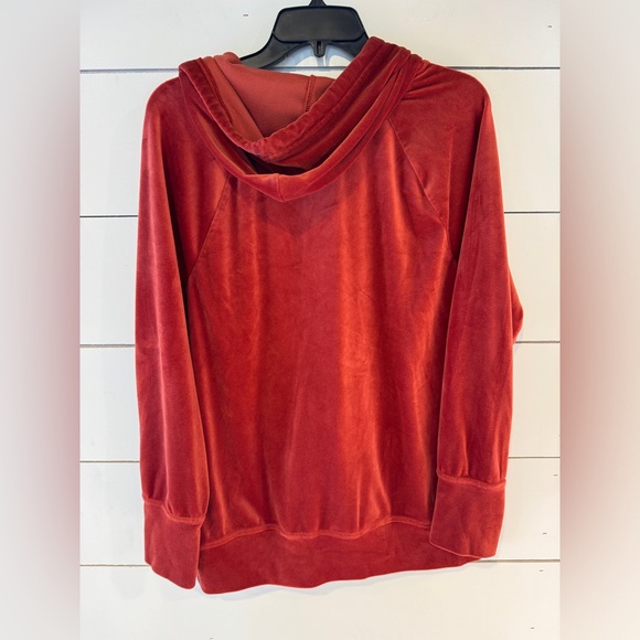 Aerie Offline After Party Velour Full Zip Up Oversized Hoodie Jacket - Picture 3 of 4